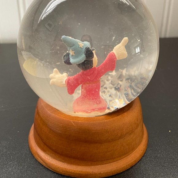 Vintage 1989 Mickey Mouse from Fantasia, Disney Crystal Snow Globe - Picture 10 of 10